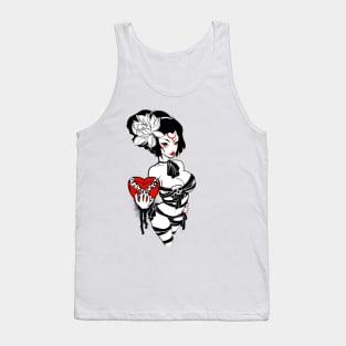 Girl with a heart-shaped box Tank Top